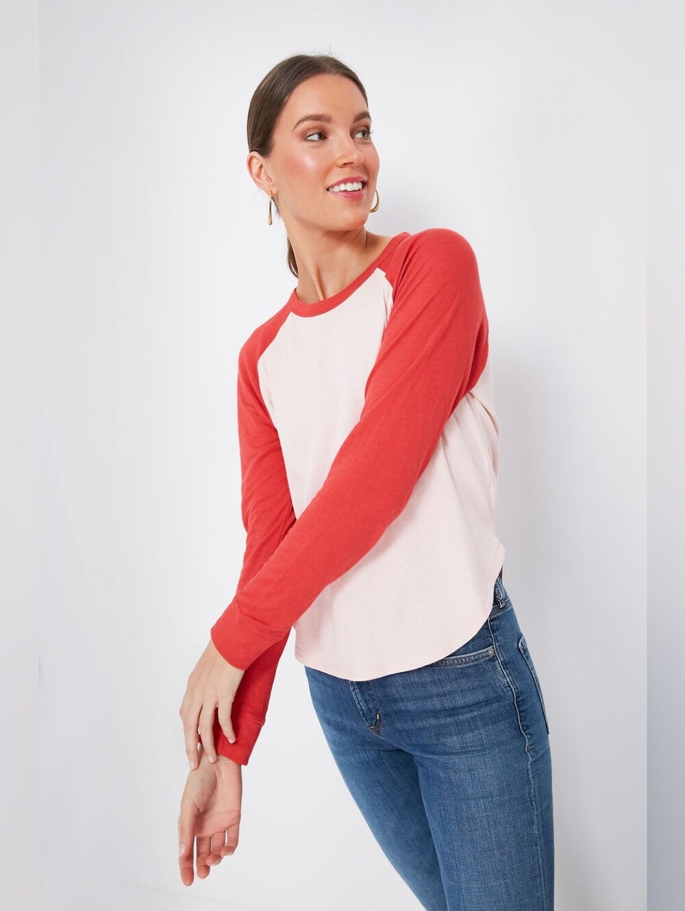 Faherty | Baked Apple Cloud Long Sleeve Baseball Tee Size XL